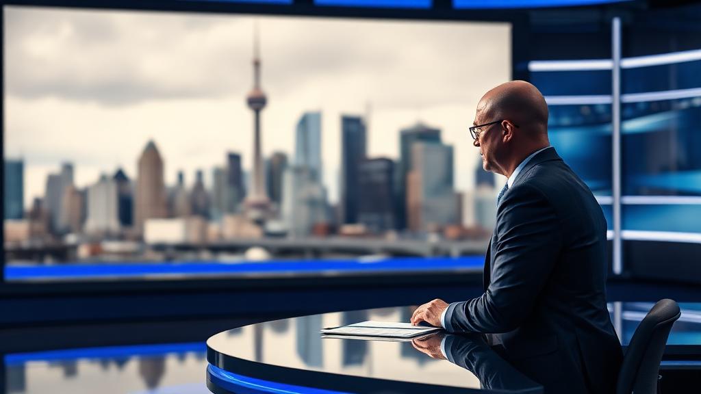 Example News Anchor AI creator studio portrait