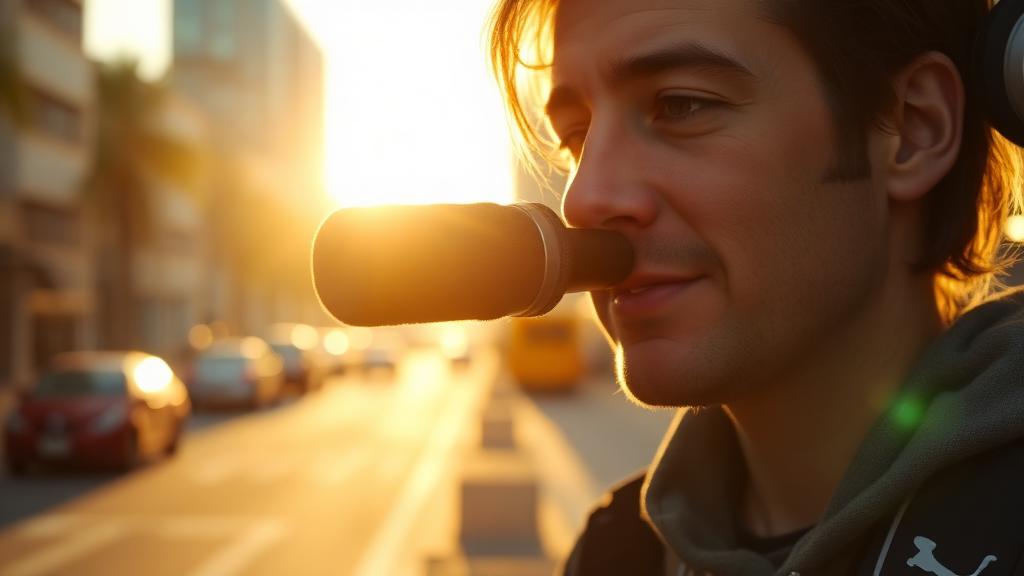 Example Outdoor Vlog AI creator studio portrait